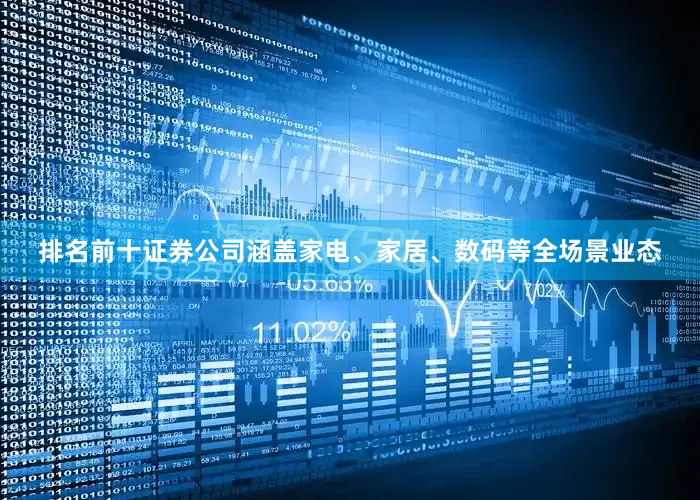 排名前十证券公司涵盖家电、家居、数码等全场景业态